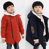 [促销]2018男孩子冬季棉袄中长款外套童装冬新款加绒棉服男童棉衣4-12岁