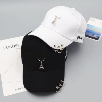 [促销]帽子男童鸭舌帽中大童秋季遮阳帽小孩嘻哈女童棒球帽潮流个性铁环