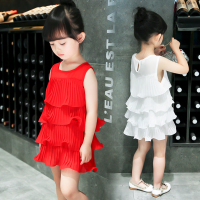 [促销]女童连衣裙夏装儿童的公主裙2018新款韩版雪纺宝宝裙子小女孩童装