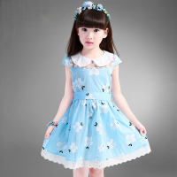 [促销]女童连衣裙夏2017新款韩版儿童夏季棉质童装女夏装女孩裙子公主裙