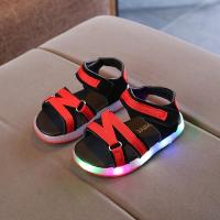 [促销]夏季儿童凉鞋男童鞋1-5岁闪灯宝宝凉鞋男2亮灯男童3宝宝沙滩鞋4