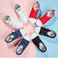 [促销]儿童帆布鞋休闲布鞋2018新款男女童小白鞋中大童板鞋韩版宝宝鞋潮