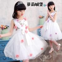 [促销][萝莉城堡]女童连衣裙2018夏装新款韩版背心裙儿童公主网纱裙子
