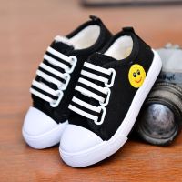 [促销]秋冬季儿童帆布鞋童鞋系带女童休闲低帮加绒棉鞋男童板鞋保暖学生