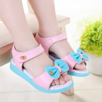 [促销]女童凉鞋平底2018新款夏季蝴蝶结公主凉鞋中大童学生女孩子凉鞋