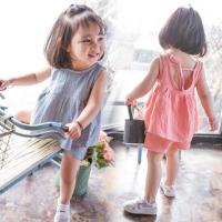 [促销]童装女宝宝纯棉夏季套装短裤女婴儿衣服纱布裙子两件套裙小孩夏装