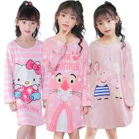 [促销]儿童睡衣女童睡裙秋季薄款小孩宝宝长袖睡裙公主中大童儿童睡裙子
