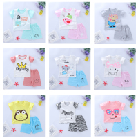 [促销]宝宝短袖套装纯棉宝宝婴幼儿衣服男童短裤女童T恤童装0-4岁夏装潮