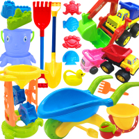 [促销]儿童沙滩玩具推车套装挖沙漏大号挖土铲子桶工具宝宝男孩女孩宝宝