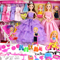 [促销]换装芭比娃娃套装大礼盒女孩公主婚纱儿童过家家玩具屋生日