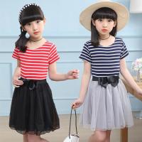 [促销]限500件,童装2018女童条纹连衣裙夏装韩版儿童公主裙条纹裙子