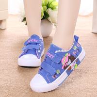 [促销]2018新款春秋女童帆布鞋学生儿童宝宝布鞋防滑实心软底男童休闲鞋