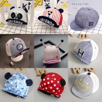 [促销]春夏款5-30个月儿童宝宝网格帽子棒球帽婴幼儿鸭舌帽贴标软檐帽潮