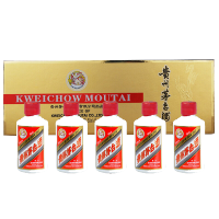 贵州茅台酒飞天小酒小金条 50ml*5 飞天茅台 酱香型白酒礼盒装