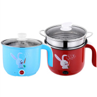 顺佳兴带蒸格寝室神器小锅不锈钢锅底多功能家用学生宿舍蒸煮一体锅小功率煮面小电锅1人2