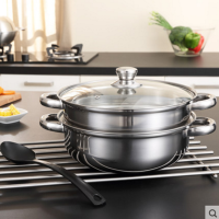 蒸锅不锈钢二层双层多用专用汤锅火锅加厚电磁炉通用全能