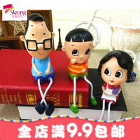 创意家装饰品小摆件客厅酒柜房间室内摆饰品可爱家居脚娃娃摆设