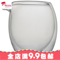 日本加厚耐热玻璃公道杯套装双层茶漏杯公杯家用分茶器 茶具配件