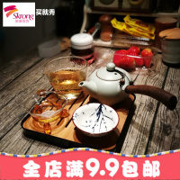 锤目纹玻璃公道杯茶漏套装加厚耐热日式分茶器海锤纹功夫茶具配件