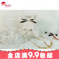 Luna 蝴蝶结水桶包 材料包 手工皮具diy 掌纹 羊皮