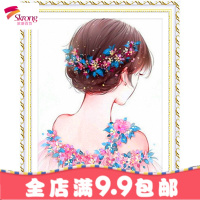 新款5D钻石画2018贴钻十字绣满钻儿童卧室粘珠点钻砖石秀小幅客厅