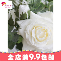 北欧小清新绢花假花仿真花客厅花瓶装饰品摆件玫瑰餐桌花艺摆设