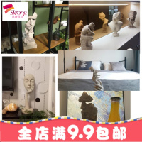 简约现代创意沉默是金工艺品摆件北欧塑办公室客厅艺术品装饰品