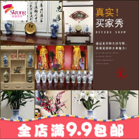 景德镇陶瓷器花瓶仿古青花瓷插花器新中式家居客厅饰品电视柜摆件