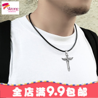 蜡皮绳项链绳金坠挂绳编织黑皮绳水晶翡翠玉坠男女红绳子