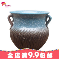 多肉花盆包邮特价清仓老桩盆粗陶罐土陶瓷高款大号口径肉肉复古