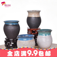 多肉花盆高透气陶罐手拉粗陶多肉植物陶瓷花盆老桩紫砂大法师盆器