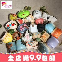 多肉花盆陶瓷清仓肉肉植物家用大口径紫砂粗陶素烧室内盆器小花盆