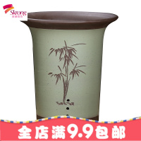 紫砂花盆大号陶瓷中国风室内阳台种兰花专用盆栽盆透气兰盆清仓