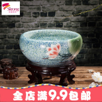 景德镇陶瓷鱼缸大号金鱼缸水浅乌龟缸碗莲睡莲水仙荷花盆客厅摆件