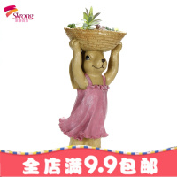 中号多肉植物组合盆栽创意拼盘花盆树脂可爱小动物兔子特大号室内
