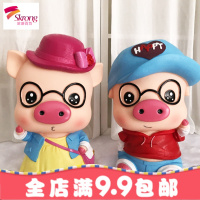 创意可爱儿童卡通储蓄罐网红存钱罐摆件防摔只进不出女孩储钱罐