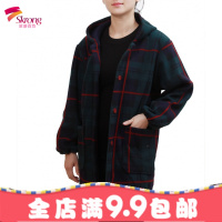 反穿罩衣成人长袖法加绒加厚羽绒服外套围裙工作服兰男女大褂保暖