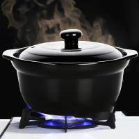 烧坏换新耐高温炖菜炖肉煲汤砂锅粉米线麻辣烫砂锅粥专用砂锅炖锅 3800毫升[有盖]送勺送竹垫