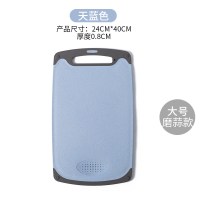 小麦秸秆切菜板砧板占板刀板实木塑料家用水果宿舍小案板 蓝大号升级磨蒜款