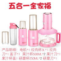 纳丽雅(Naliya)绞肉机电动家用小型打蒜机全自动料理机多功能打肉机迷你搅拌饺子 五合一