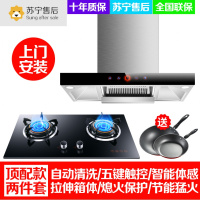 纳丽雅(Naliya)顶吸式大吸力抽油烟机家用厨房欧式吸油烟机套餐 顶配款油烟机两件套餐套餐送炒锅