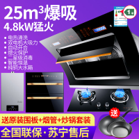 纳丽雅(Naliya)大吸力双电机壁挂式侧吸式抽油烟机家用厨房套餐 顶配款油烟机消毒柜热水器四件套套装送炒锅