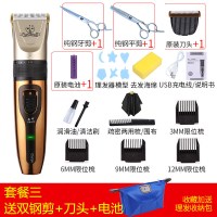 理发器电推剪充电式电推子剃发自己剪电动头发剃头刀家用 (全家不卡发)金-套餐三+双钢剪+刀头+电池
