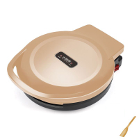 电饼铛家用双面加热电饼档自动断电恒温煎烤锅烙饼蛋糕机迷小型 香槟金加木铲