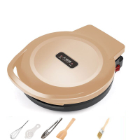 电饼铛家用双面加热电饼档自动断电恒温煎烤锅烙饼蛋糕机迷小型 香槟金加礼包