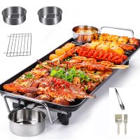 电烧烤炉韩式家用电烤炉烤肉机电烤盘铁板烧各种尺寸可选 特大号单烤炉(送5张油纸)