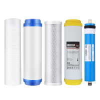 台式直饮水机PP棉滤芯RO膜后置T33家用壁挂式一年量净水机 前置三级滤芯冰热机一套