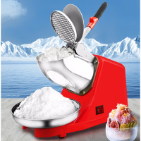 碎冰机商用大功率打冰机家用小型刨冰机电动奶茶店冰沙机绵绵冰机 银色-(高机身)(升级双刀双盖)(送豪华礼包) 冰沙杯