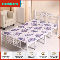 苏宁好货加固单人折叠床家用简易午休床双人木板床铁床1.2米1.5米雅逸新款