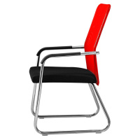 苏宁放心购麻将椅子办工椅培训椅会议室椅子高背电脑椅办公椅职员会议椅学生宿舍弓形网椅麻将椅子家用靠背椅 003低背红色 钢